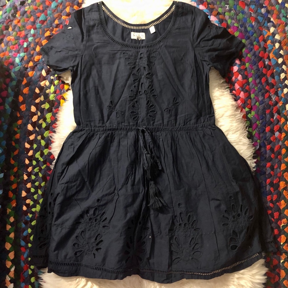 Jack Wills eyelet cotton tie-waist dress